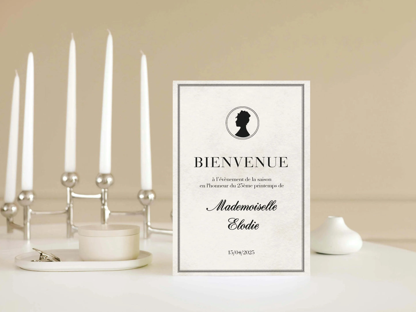 Affiche bienvenue personnalisée BRIDGERTON