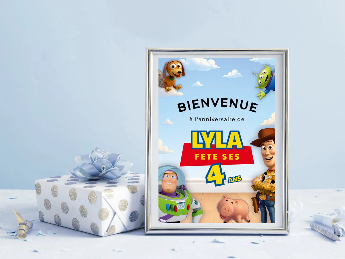 Affiche bienvenue personnalisée TOY STORY