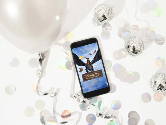 Invitation mobile personnalisée DRAGON