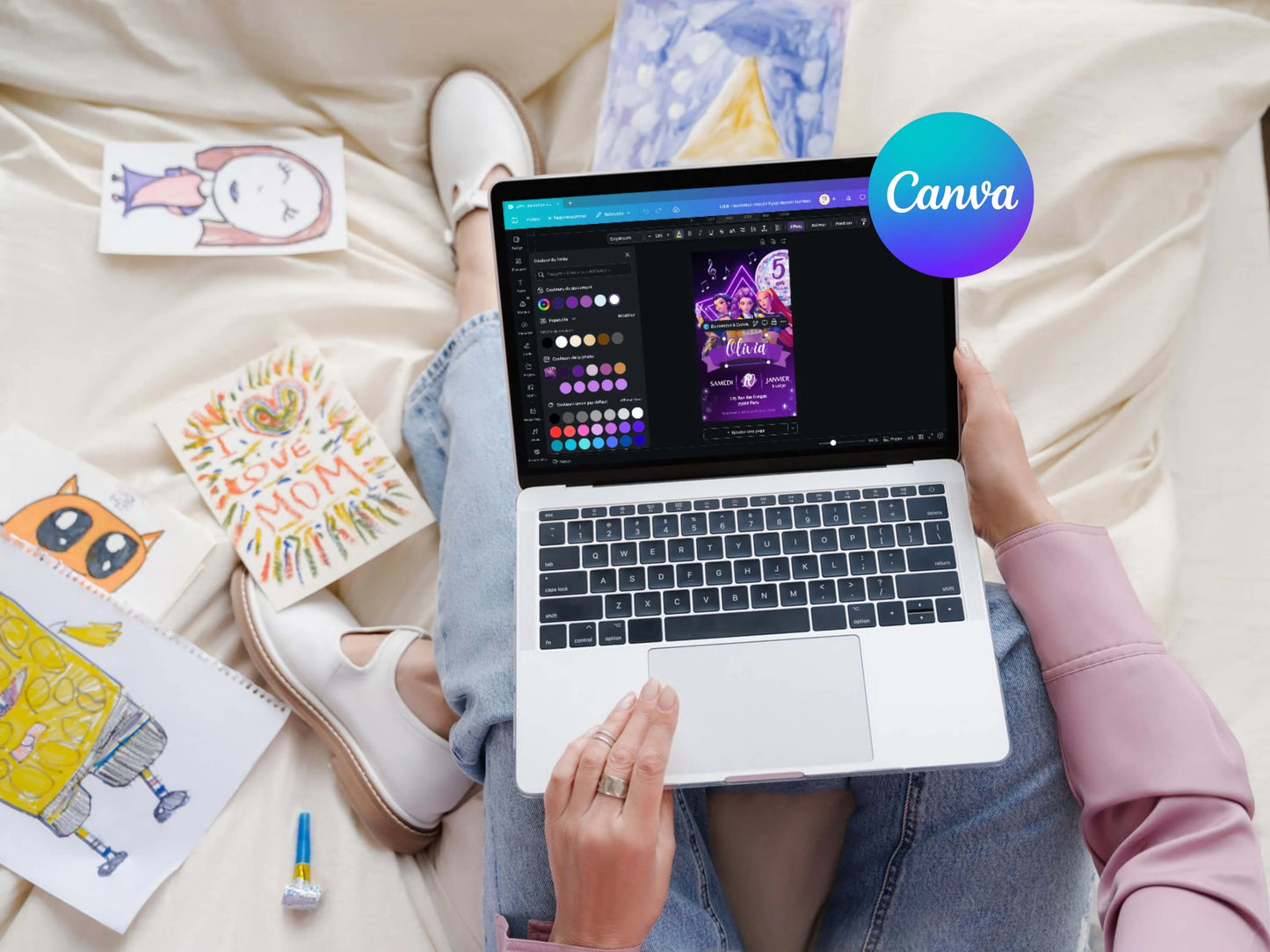 Invitation mobile personnalisée anniversaire KPOP DEMON HUNTERS