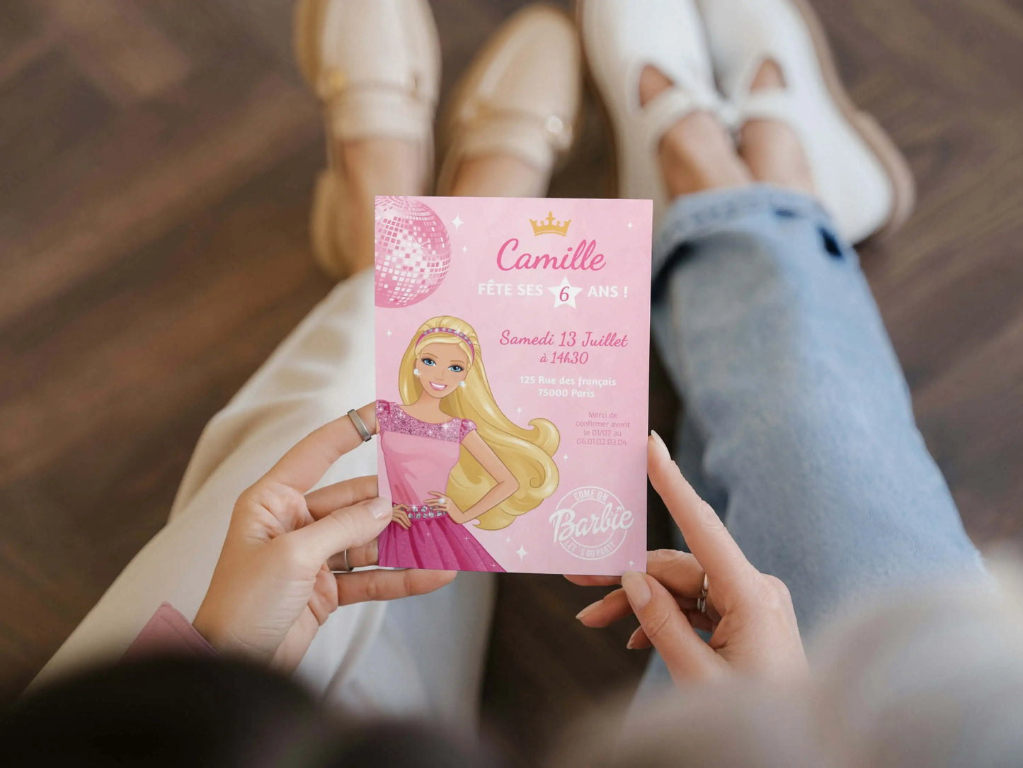 Invitations anniversaire personnalisées BARBIE