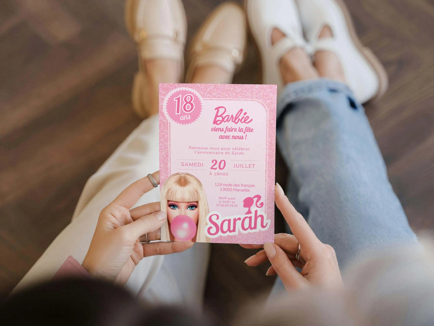Invitations personnalisées anniversaire BARBIE