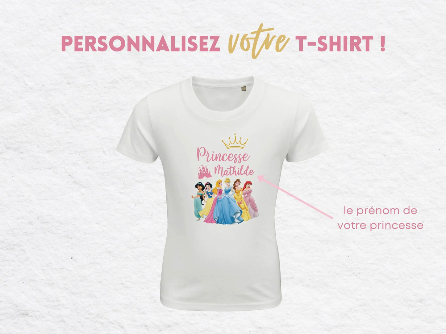 T-shirt personnalisé PRINCESSES DISNEY