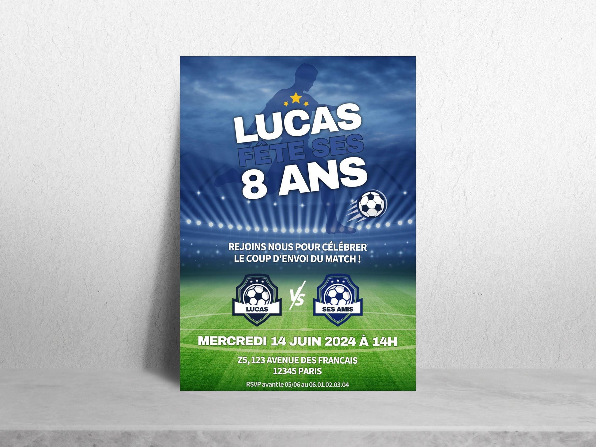 Invitations personnalisées FOOTBALL - Papettelie