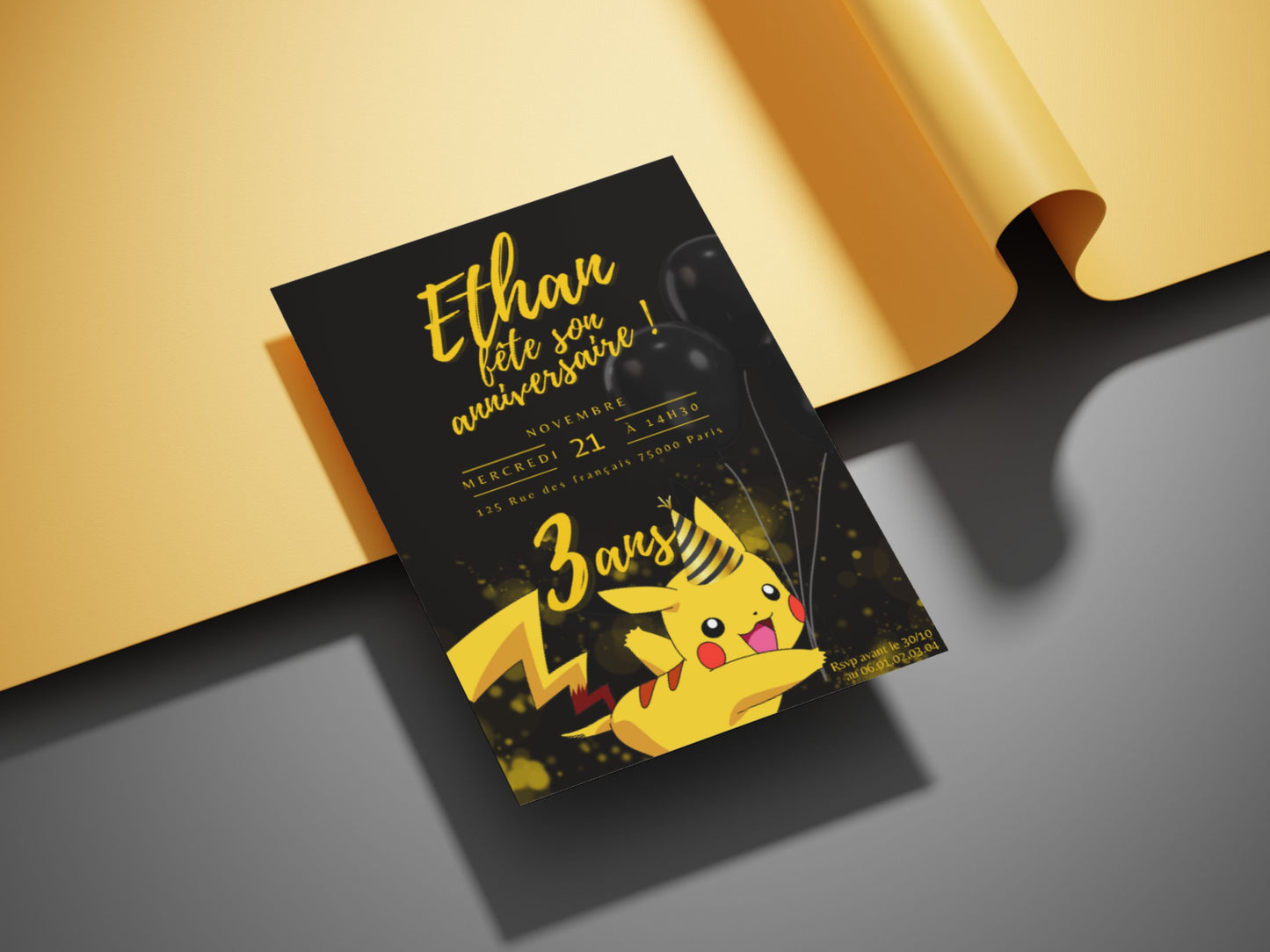 Invitations personnalisées POKEMON