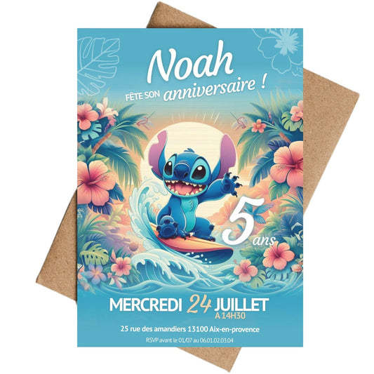 Invitations personnalisées STITCH - Papettelie