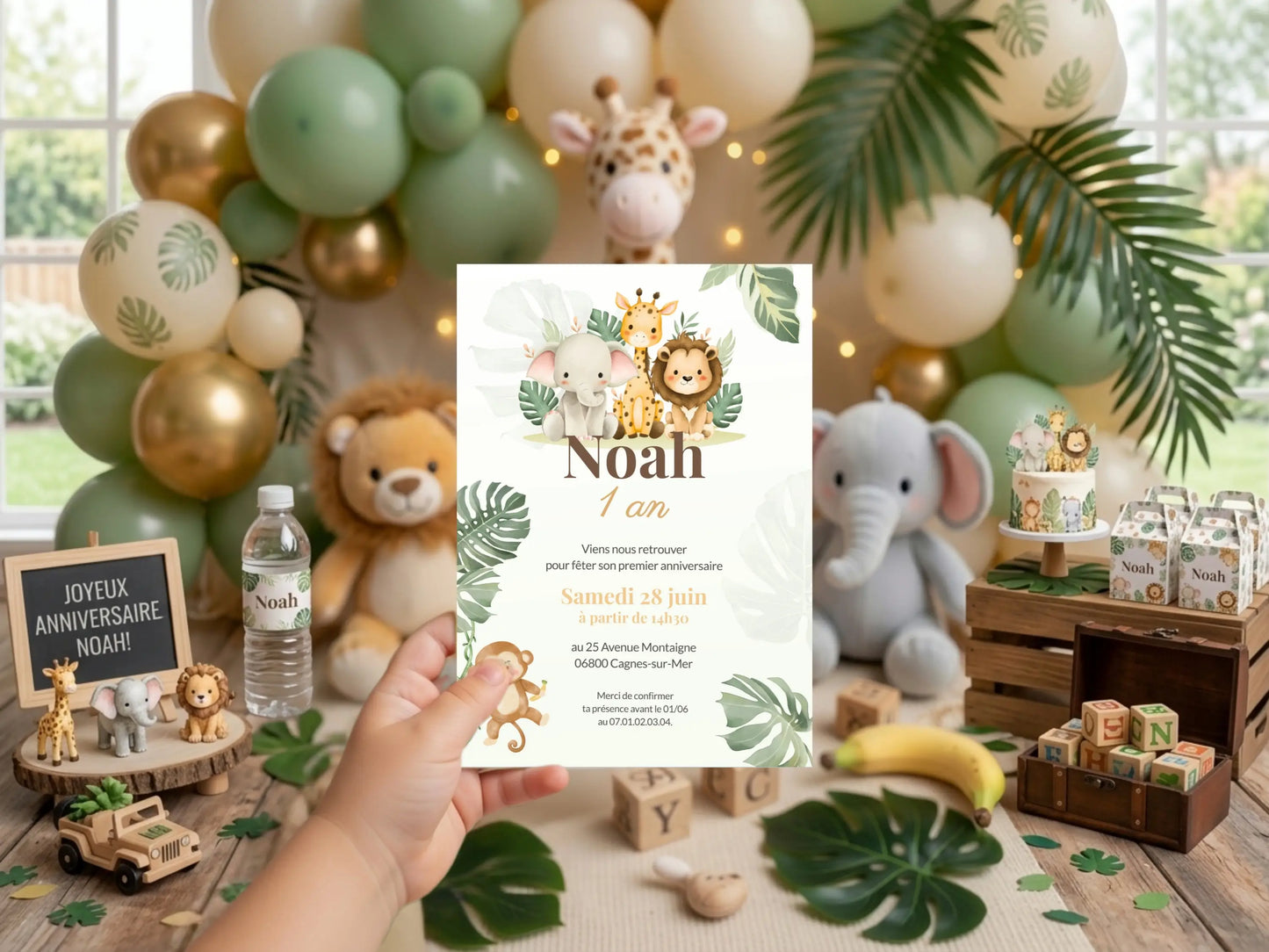 Invitations personnalisées JUNGLE