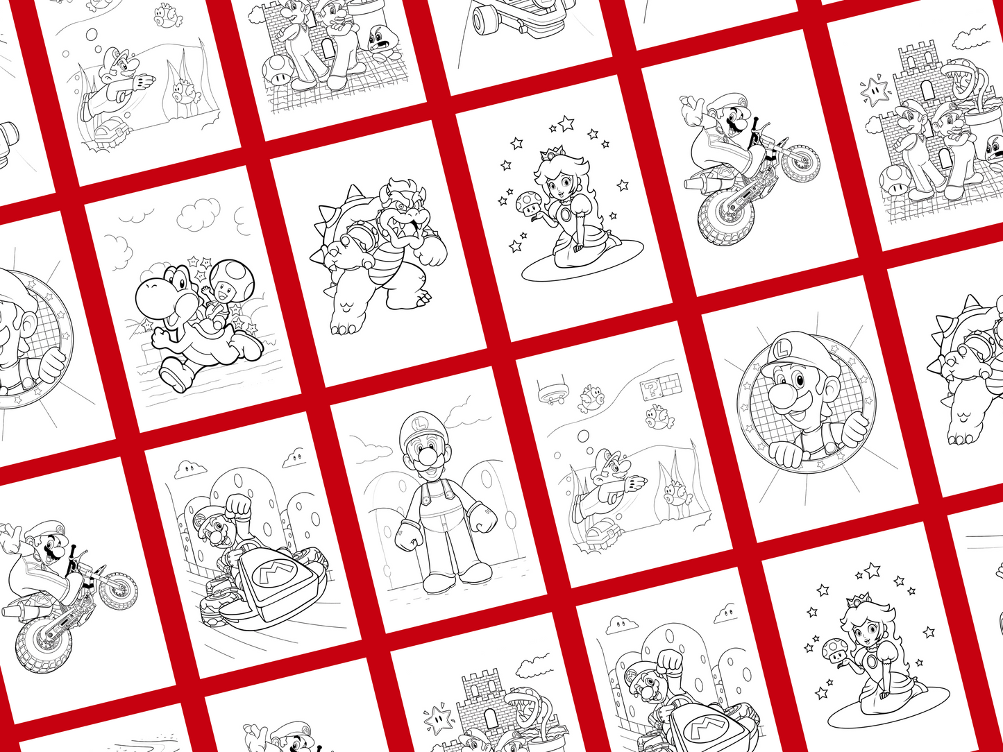 Cahier de coloriages MARIO