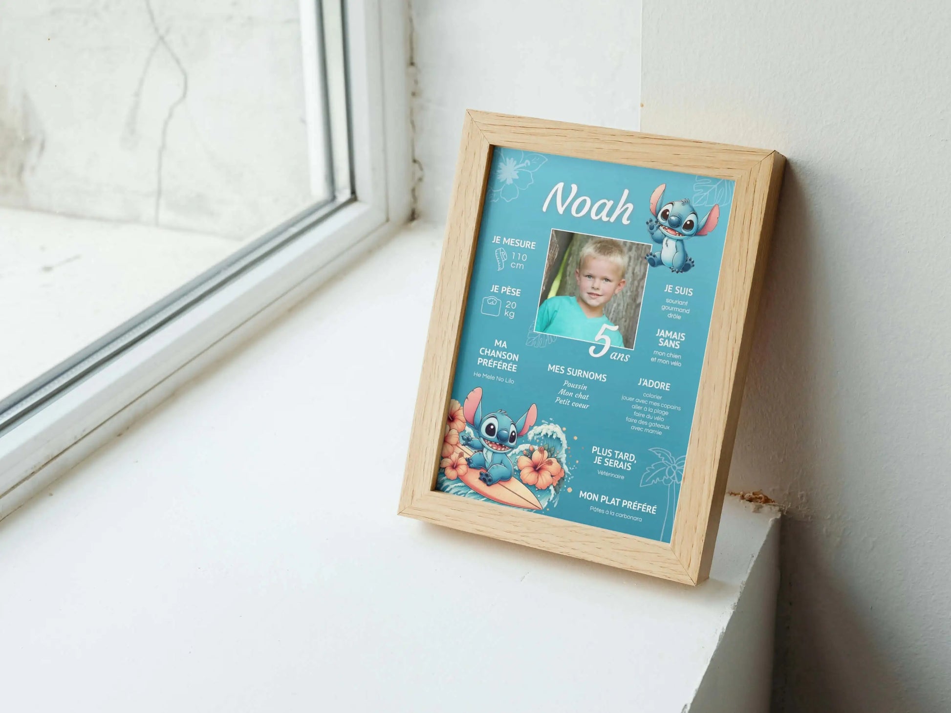 Affiche anniversaire personnalisée STITCH