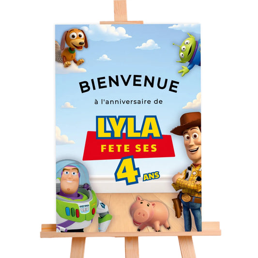 Affiche bienvenue personnalisée TOY STORY