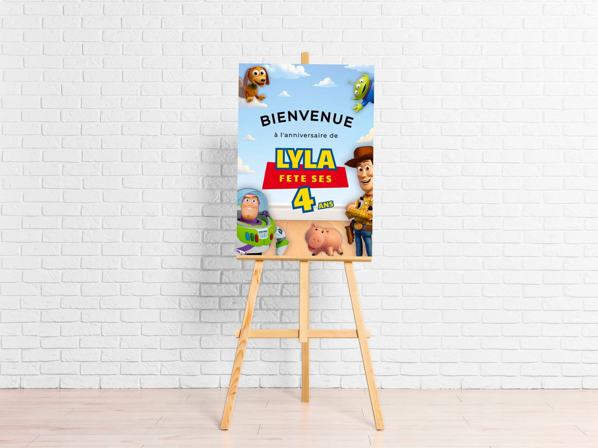 Affiche bienvenue personnalisée TOY STORY