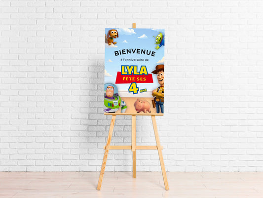 Affiche bienvenue personnalisée TOY STORY