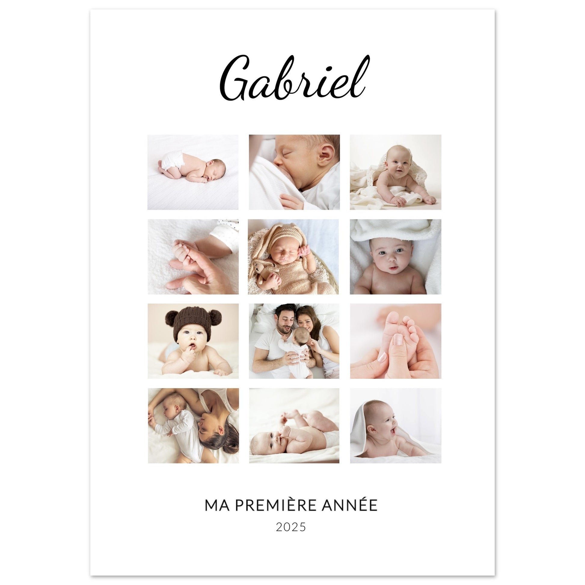 Affiche ma première année personnalisée