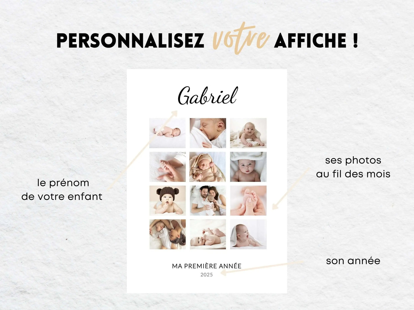 Affiche ma première année personnalisée