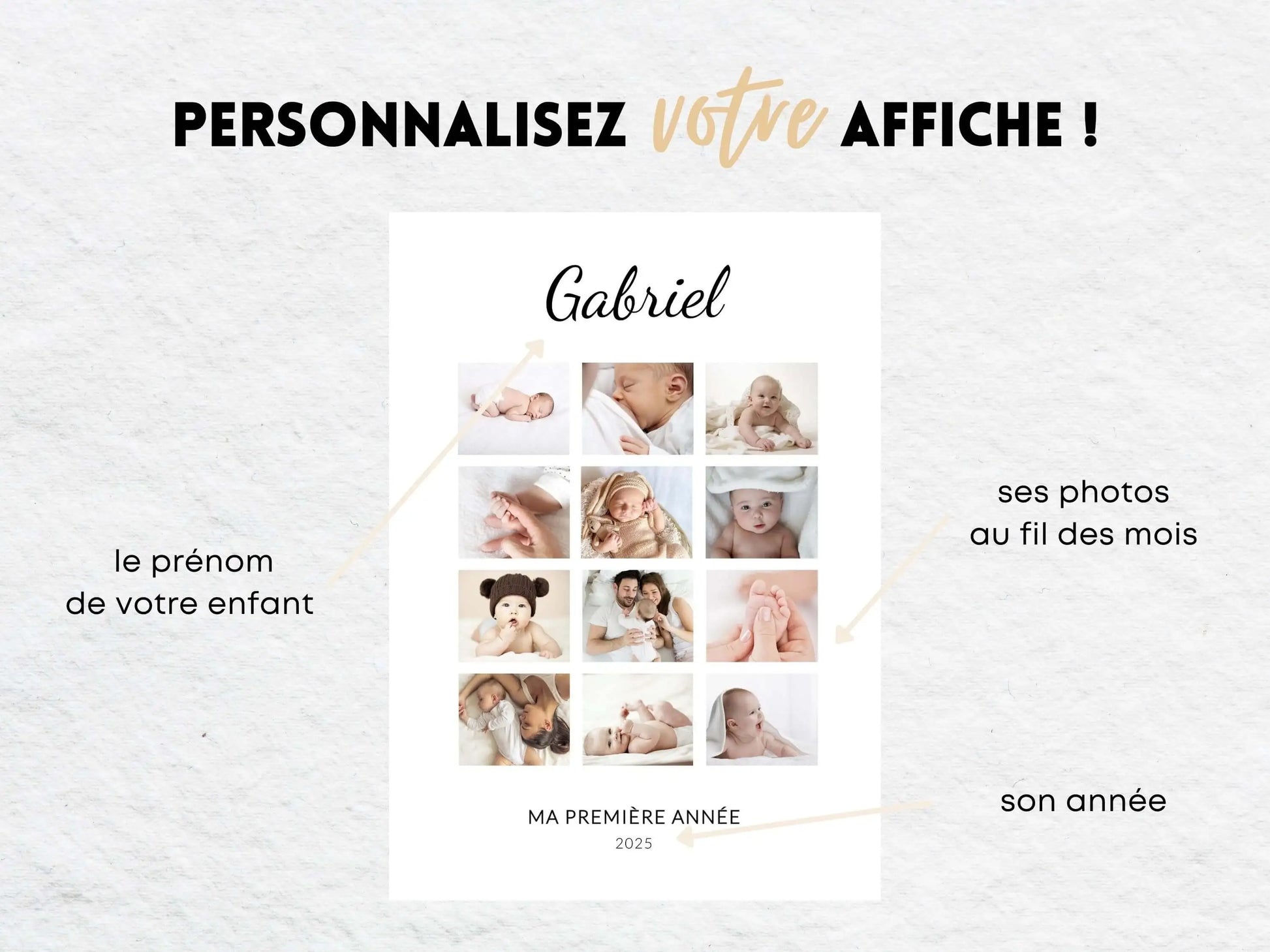 Affiche ma première année personnalisée