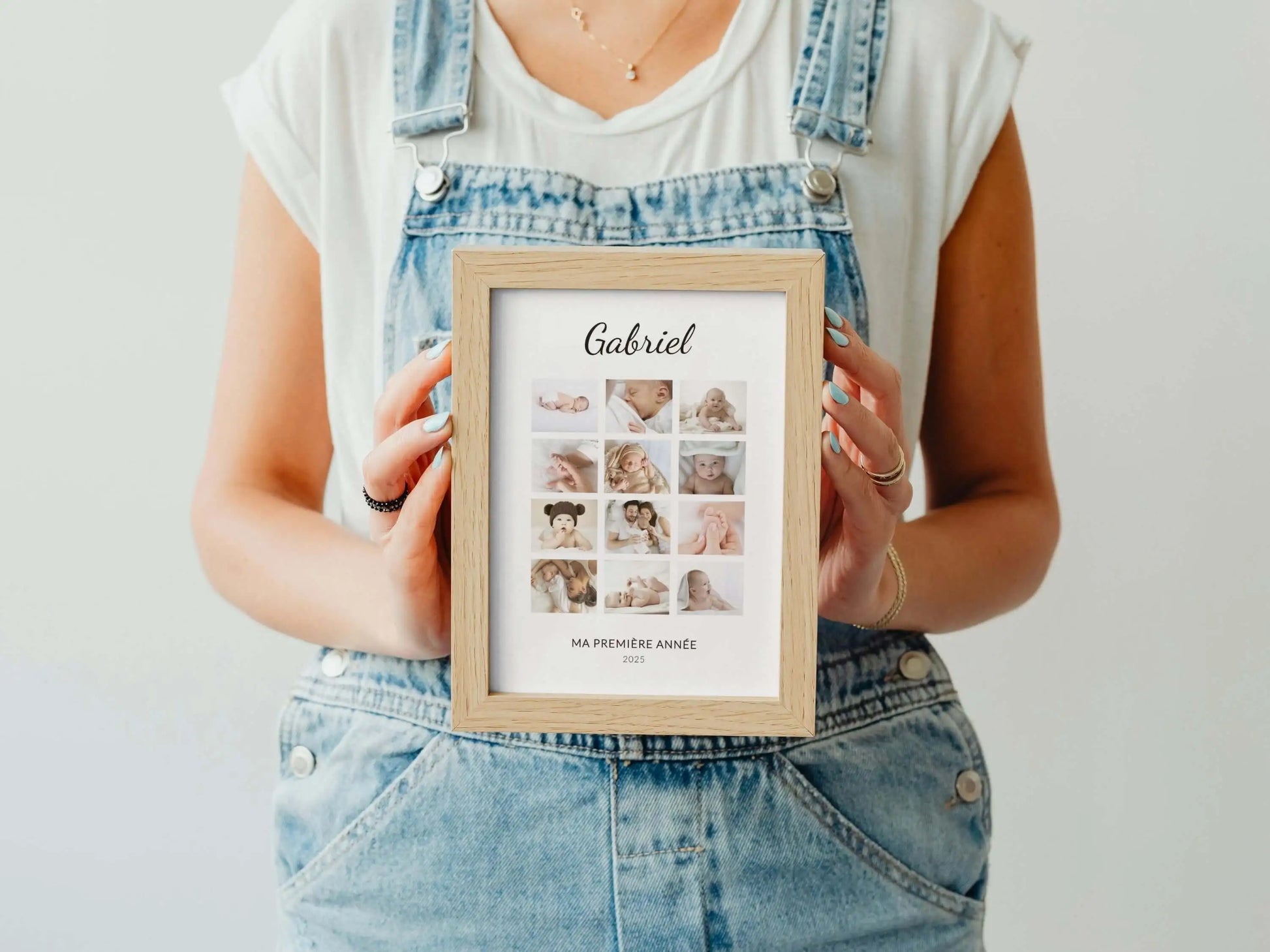 Affiche 1 an bébé personnalisée