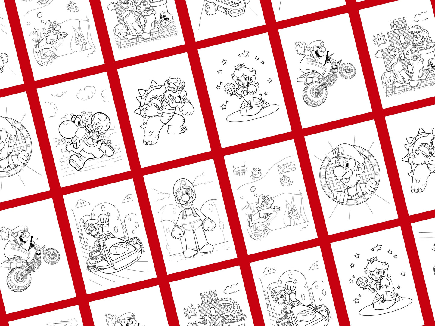 Cahier de coloriages MARIO