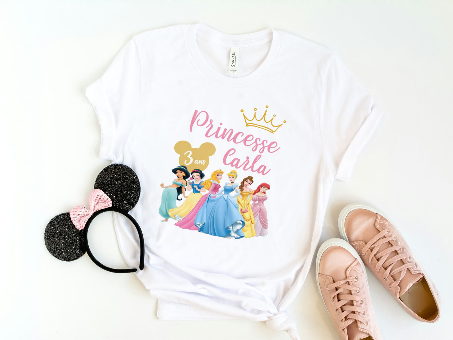 Personalisiertes DISNEY PRINCESSES T-Shirt