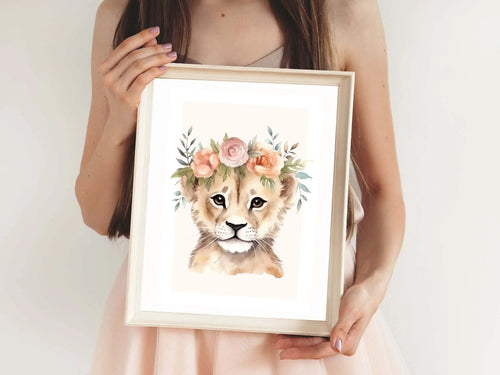 Idée cadeau affiche lien couronne de fleur Papettelie