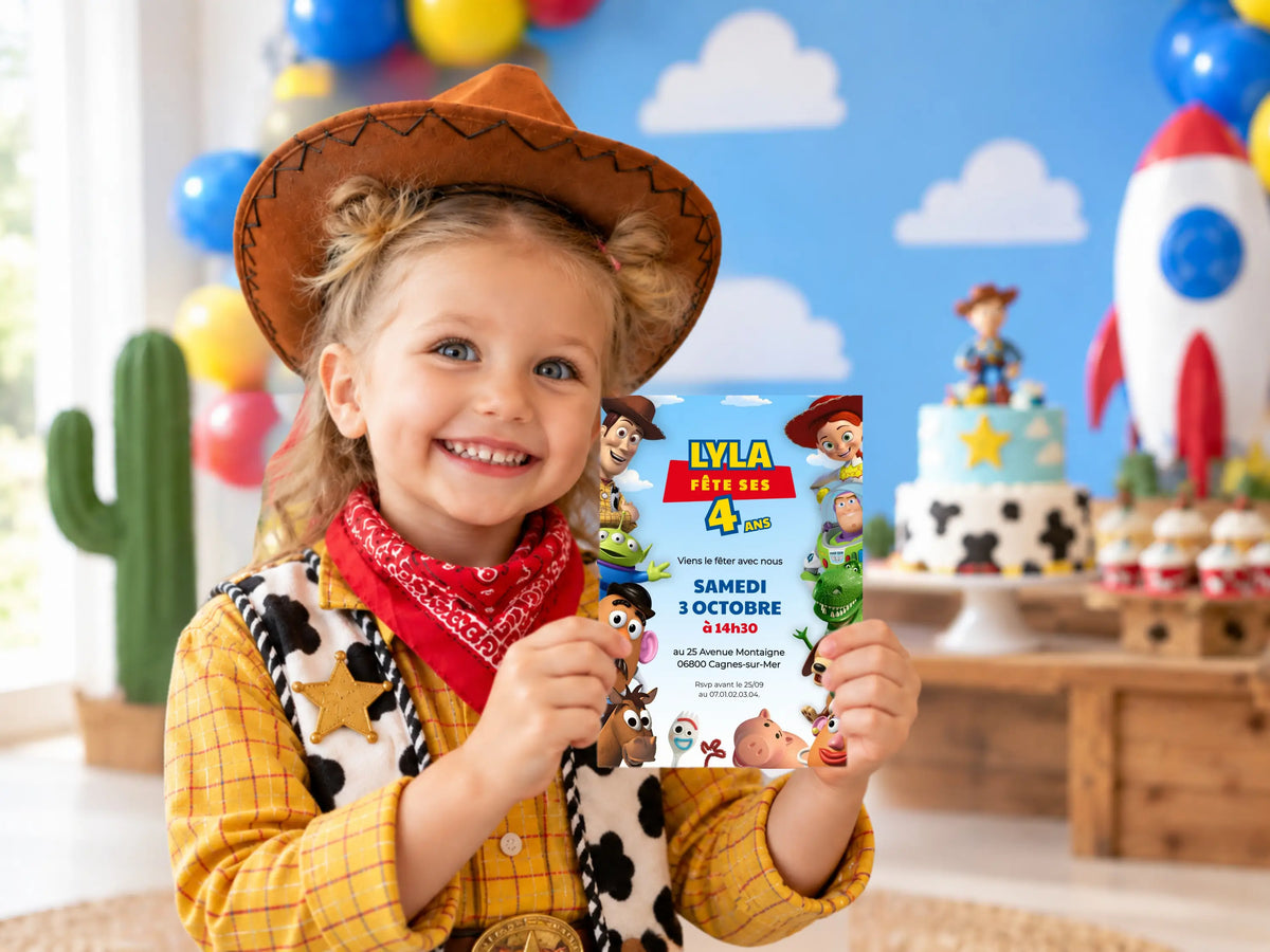 Invitations personnalisées TOY STORY