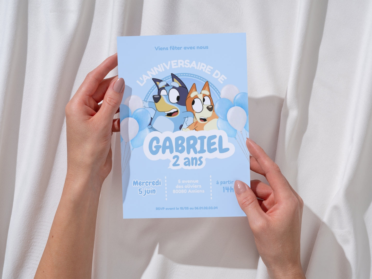 Invitations personnalisées BLUEY